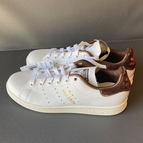 Adidas Stan Smith Cream and Brown Sneakers womens 6 - Picture 2 of 7
